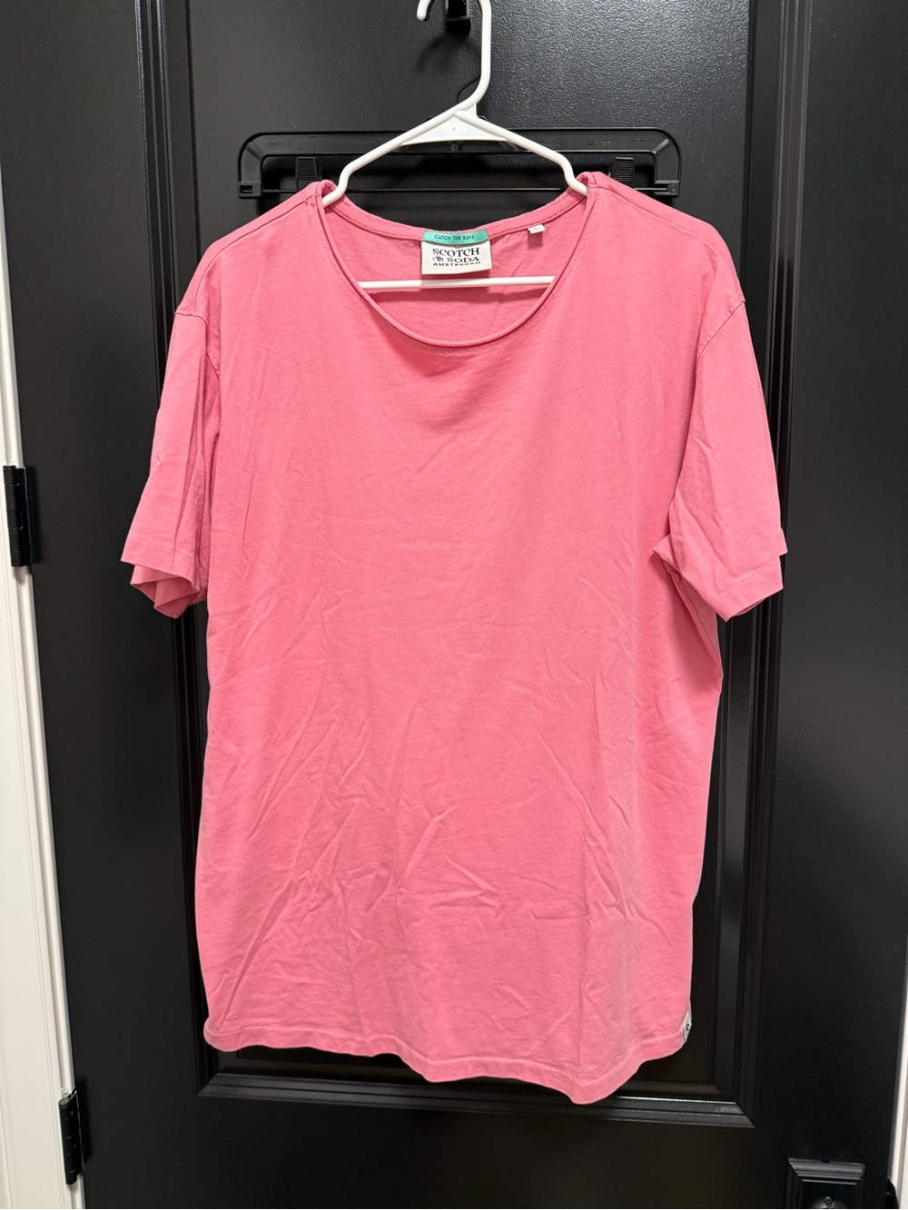 Scotch & Soda Men's Rose Pink Crewneck Short Sleeve Tee